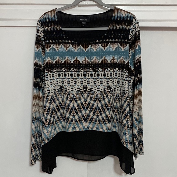 Karen Kane Long Sleeve Top with Liner - Picture 4 of 8